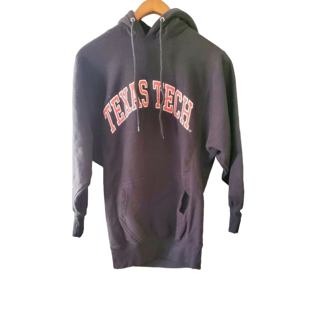 Steve & Barry's Black and Red Texas Tech Hoodie Sweatshirt Size Small